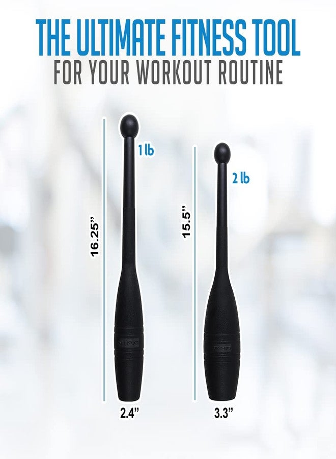 Logest Mace Exercise Club - Heavy Duty Plastic Indian Clubs Available in 1 LB and 2 LB Set 3LB Set 4LB Set of 2 Perfect for Strength Training Rehabilitation Improves Grip Full Body Workout Mace Clubs - Image 2